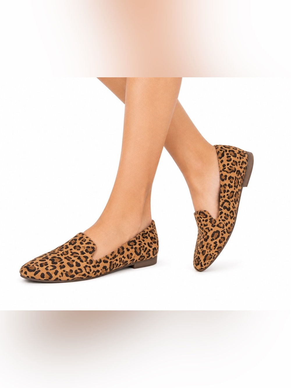 Lucky Brand Size 7.5 Leopard Print Slip-On Loafers - Tan and Black